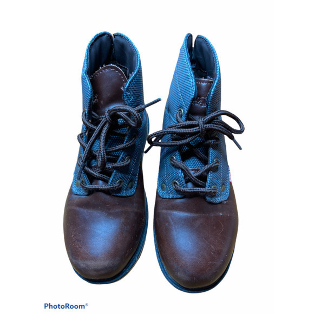 Levi’s Brown Leather and Gray Boots